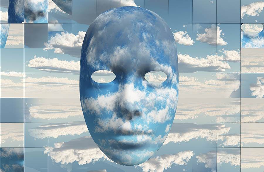 Face in the clouds